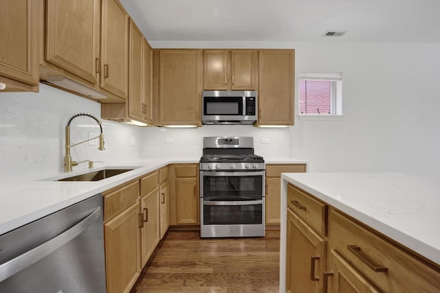 1414 S Halsted St Unit 3A, Chicago, IL 60607 - kitchen with stainless steel appliances and dark wood-type flooring
