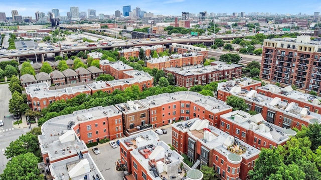 1414 S Halsted St Unit 3A, Chicago, IL 60607 - bird's eye view of skyline