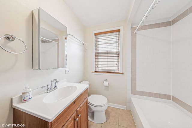 337 Wesley Ave Unit C, Oak Park, IL 60302 - bathroom with vanity, tile patterned floors, and shower / bathtub combination