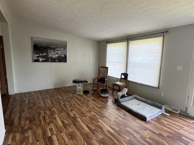 810 Harding Ave, Gillespie, IL 62033 - living area featuring wood finished floors and a textured ceiling