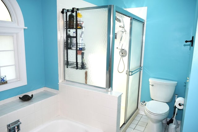 46 Copperwood Dr, Buffalo Grove, IL 60089 - full bathroom with a garden tub, a stall shower, and tile patterned floors