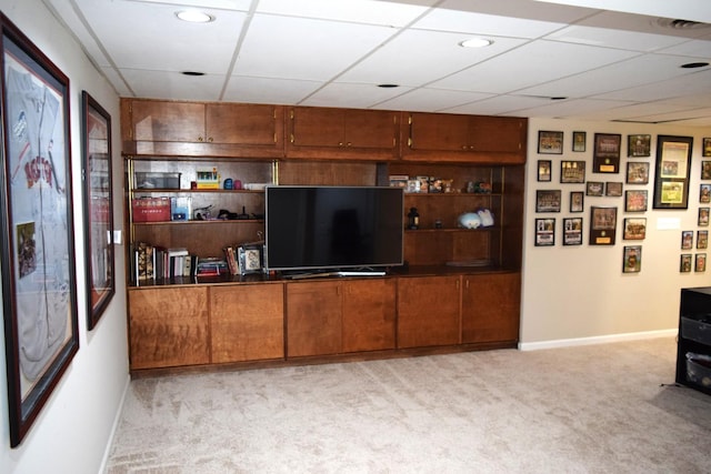 46 Copperwood Dr, Buffalo Grove, IL 60089 - carpeted living room with baseboards and a paneled ceiling
