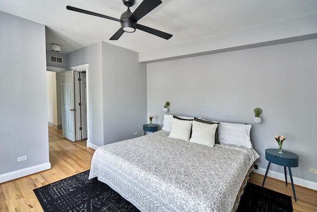 1654 W Berwyn Ave Unit 2W, Chicago, IL 60640 - bedroom featuring wood finished floors and ceiling fan