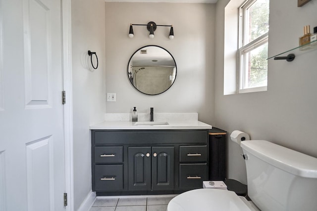 1654 W Berwyn Ave Unit 2W, Chicago, IL 60640 - full bathroom with vanity, tile patterned floors, and a shower with curtain