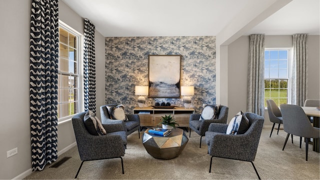 2421 Stone Creek Dr, New Lenox, IL 60451 - sitting room featuring plenty of natural light and carpet
