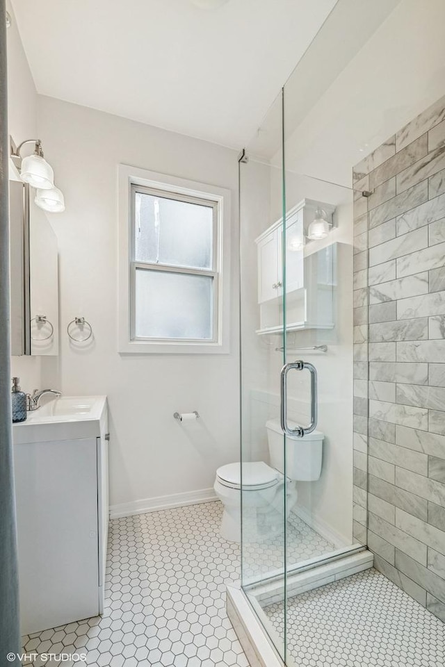 1407 N Wells St Unit 3E, Chicago, IL 60610 - bathroom with a shower stall and vanity
