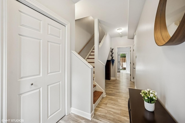 1657 Church St, Evanston, IL 60201 - entrance foyer featuring light wood-style floors and stairs