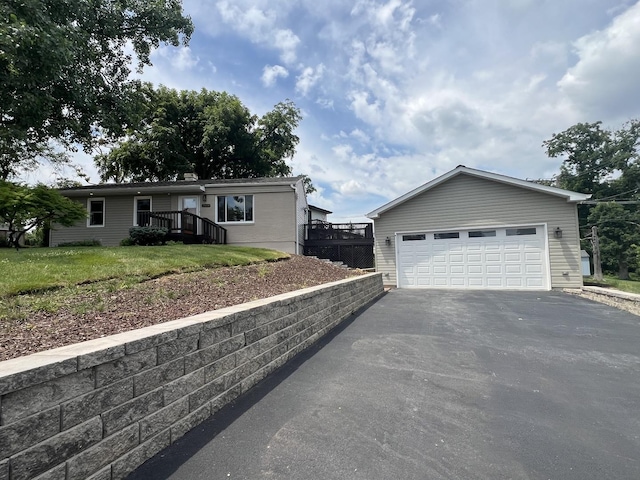 7830 Westview Ln, Woodridge, IL 60517 - ranch-style house with asphalt driveway and a front yard