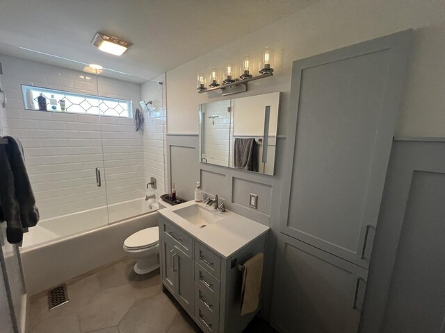 7830 Westview Ln, Woodridge, IL 60517 - full bath featuring vanity, shower / bathtub combination, and tile patterned flooring