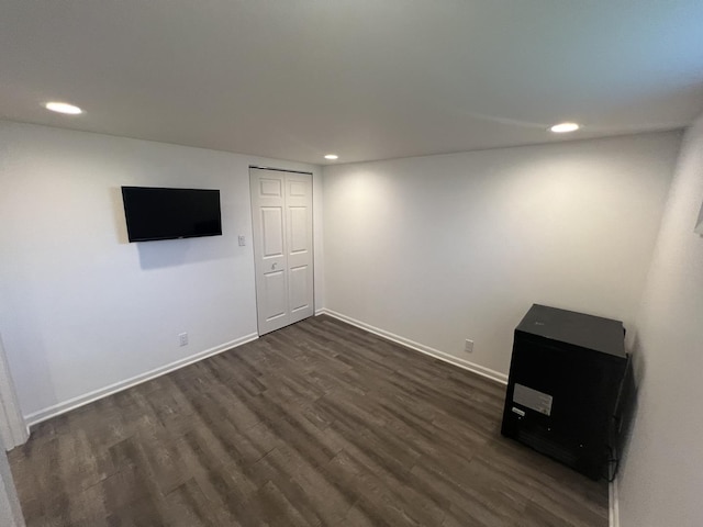7830 Westview Ln, Woodridge, IL 60517 - finished basement featuring recessed lighting and dark wood-style floors