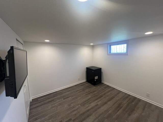 7830 Westview Ln, Woodridge, IL 60517 - basement with dark wood-style floors and recessed lighting