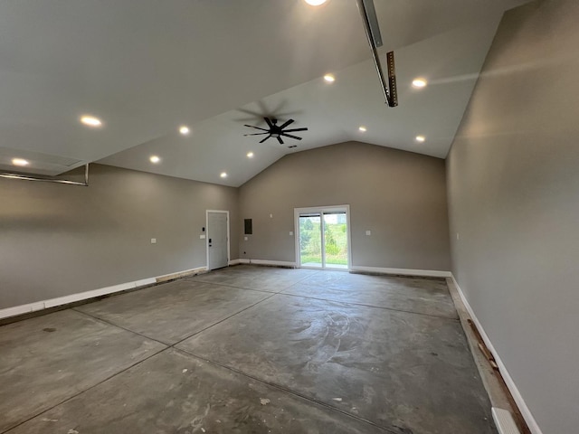 7830 Westview Ln, Woodridge, IL 60517 - garage featuring recessed lighting and a ceiling fan