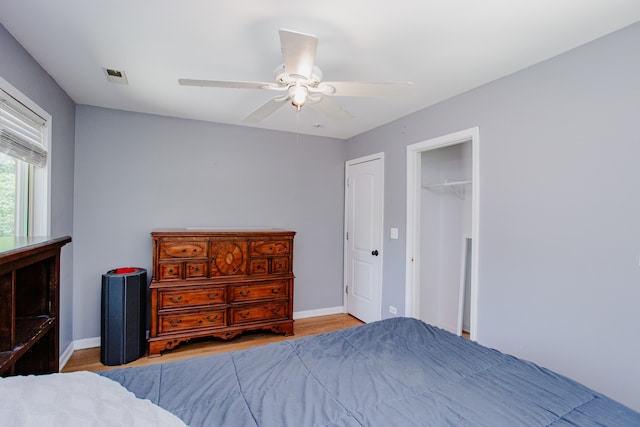 974 Webster Ln, Des Plaines, IL 60016 - bedroom featuring wood finished floors and a ceiling fan