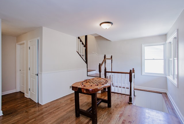 974 Webster Ln, Des Plaines, IL 60016 - stairs featuring wood finished floors