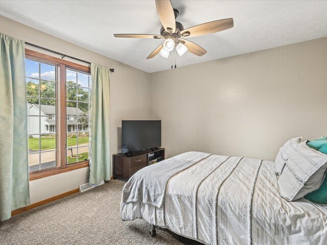 316 Harwich Pl, Rockton, IL 61072 - bedroom featuring light colored carpet and ceiling fan