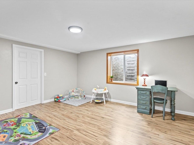 316 Harwich Pl, Rockton, IL 61072 - recreation room featuring light wood-type flooring and baseboards