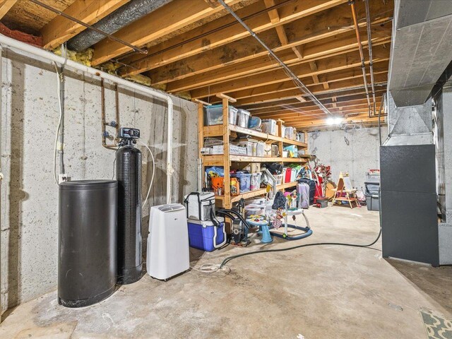 316 Harwich Pl, Rockton, IL 61072 - unfinished basement featuring a water softener