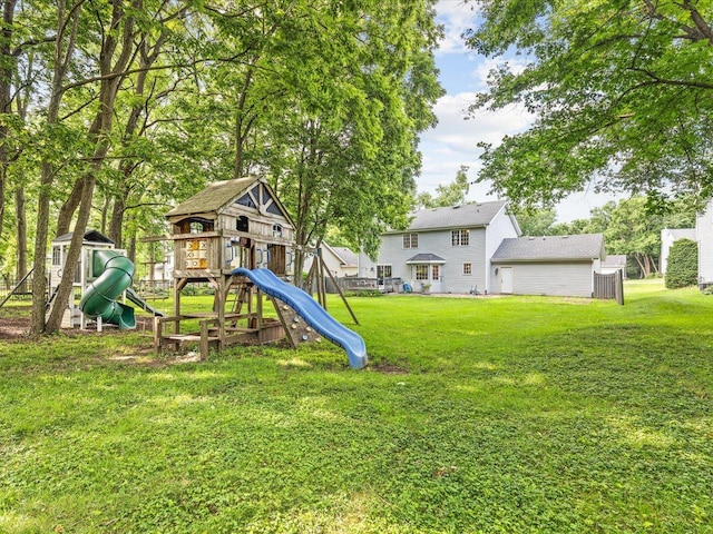 316 Harwich Pl, Rockton, IL 61072 - view of green lawn featuring a playground