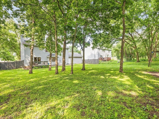 316 Harwich Pl, Rockton, IL 61072 - view of yard with a deck