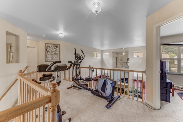 22401 Helen Dr, Sauk Village, IL 60411 - exercise area featuring carpet floors and baseboards