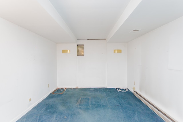 590 Green Bay Rd, Glencoe, IL 60022 - empty room featuring carpet floors and a baseboard heating unit