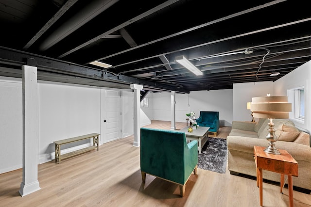 605 Home Ave, Oak Park, IL 60304 - basement with wood finished floors and baseboards