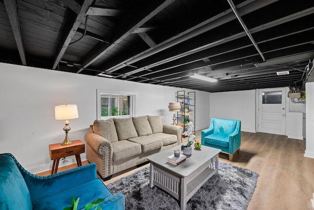 605 Home Ave, Oak Park, IL 60304 - living room with wood finished floors and baseboards