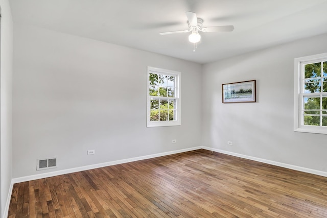 26435 N US Highway 45, Mundelein, IL 60060 - spare room with wood-type flooring and a ceiling fan