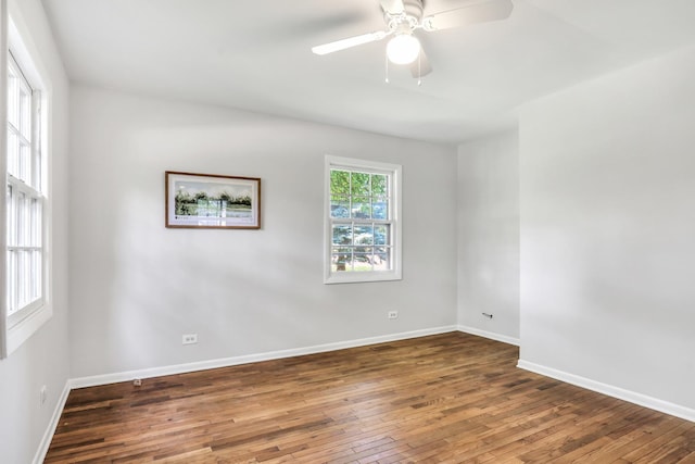 26435 N US Highway 45, Mundelein, IL 60060 - empty room featuring hardwood / wood-style flooring and ceiling fan