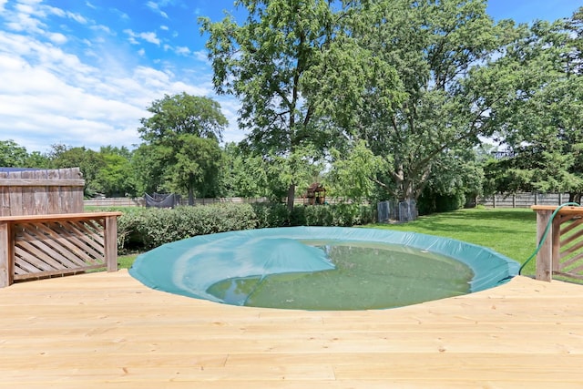 26435 N US Highway 45, Mundelein, IL 60060 - view of pool featuring a fenced backyard and a deck