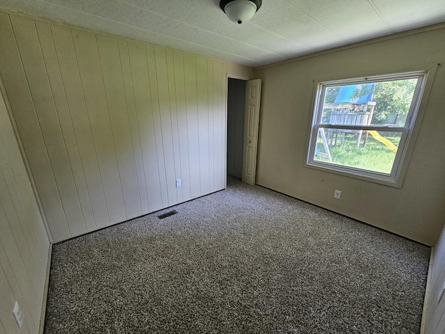 508 W Clark St, Thomasboro, IL 61878 - spare room with carpet and wood walls