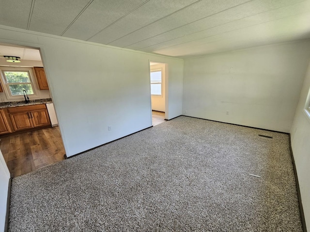 508 W Clark St, Thomasboro, IL 61878 - empty room with healthy amount of natural light and carpet