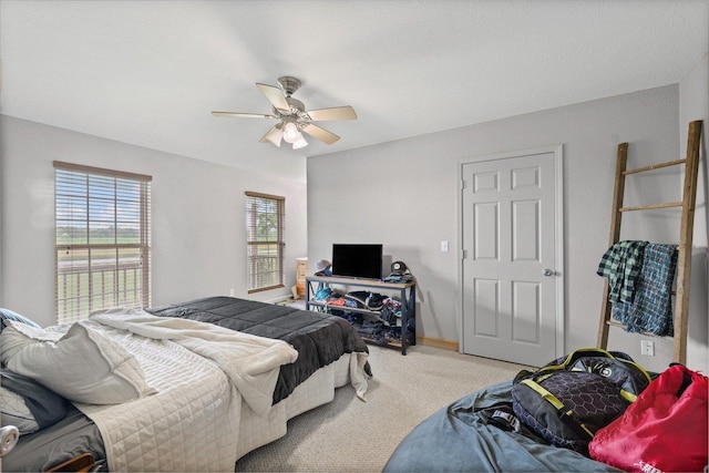 21 County Road 1200 N, Neoga, IL 62447 - bedroom with carpet floors and a ceiling fan
