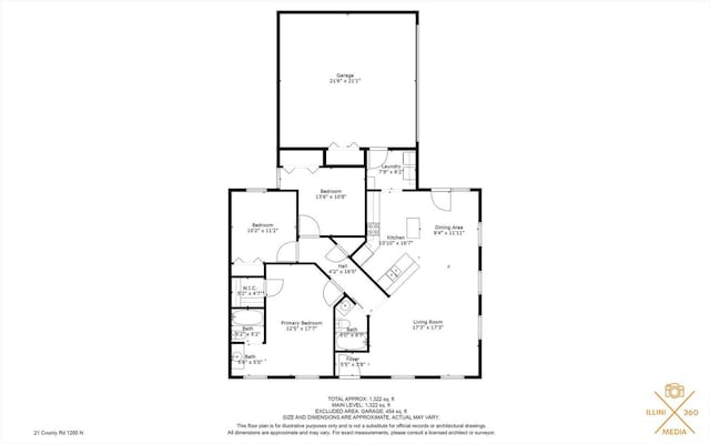 21 County Road 1200 N, Neoga, IL 62447 - view of property floor plan
