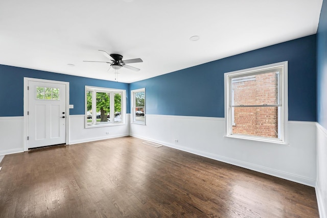 3832 W 81st St, Chicago, IL 60652 - unfurnished room with a ceiling fan and wood finished floors