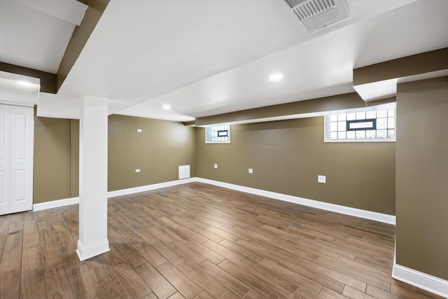 3832 W 81st St, Chicago, IL 60652 - below grade area with wood finished floors
