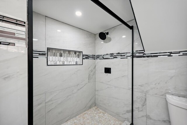 3832 W 81st St, Chicago, IL 60652 - bathroom featuring a stall shower and toilet