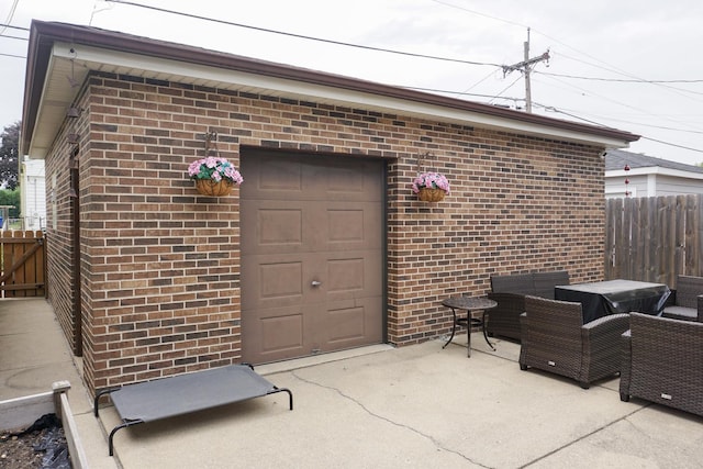 4452 N Newland Ave, Harwood Heights, IL 60706 - entrance to property featuring brick siding and a garage