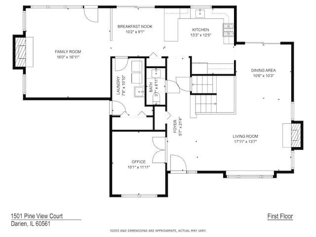1501 Pine View Ct, Darien, IL 60561 - view of property floor plan