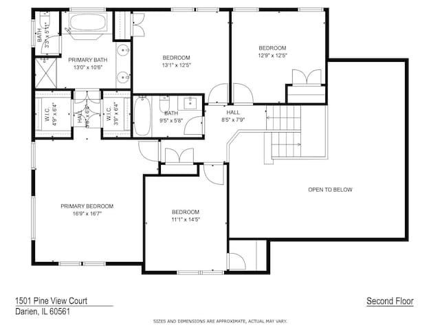 1501 Pine View Ct, Darien, IL 60561 - view of room layout