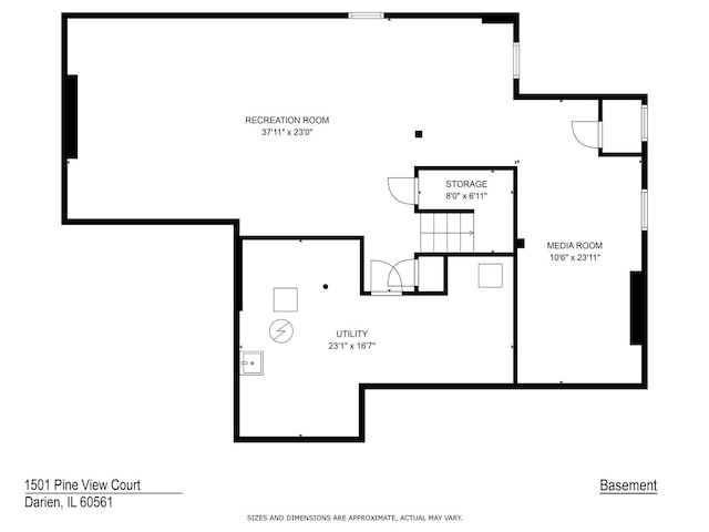 1501 Pine View Ct, Darien, IL 60561 - view of property floor plan