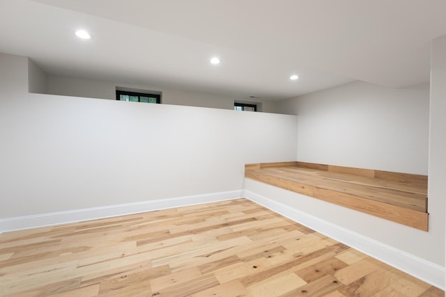 223 Center St, Naperville, IL 60540 - finished basement with recessed lighting and wood finished floors