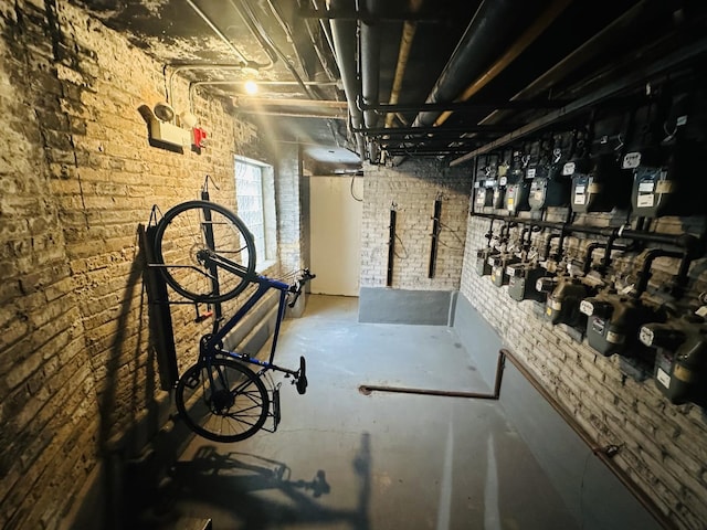 4240 N Clarendon Ave Unit 301S, Chicago, IL 60613 - wine room featuring brick wall