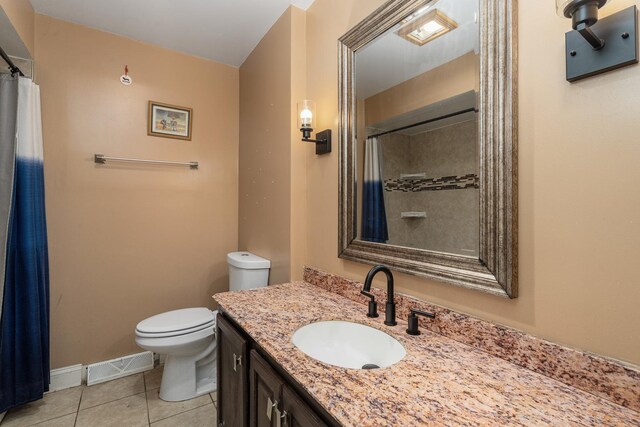 16000 Long Ave, Oak Forest, IL 60452 - bathroom featuring tile patterned flooring, vanity, and a shower with shower curtain
