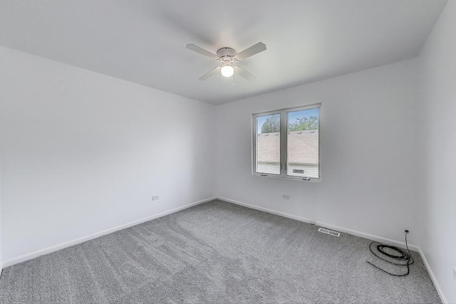 25651 S Middle Point Ave, Monee, IL 60449 - carpeted spare room featuring ceiling fan and baseboards