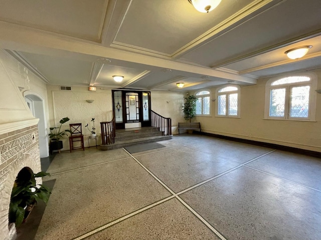 1127 W Farwell Ave Unit 106, Chicago, IL 60626 - common area featuring crown molding and beamed ceiling