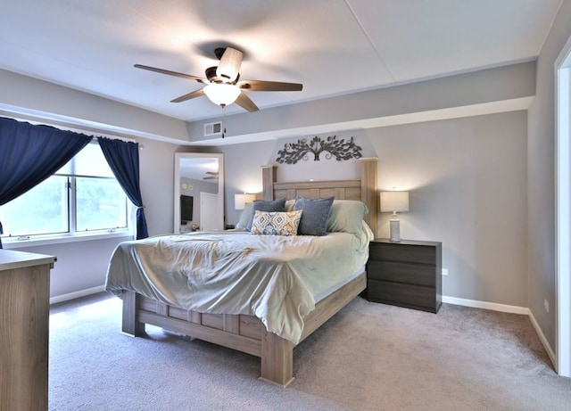 14031 Norwich Ln Unit 101, Orland Park, IL 60467 - bedroom with light carpet and ceiling fan