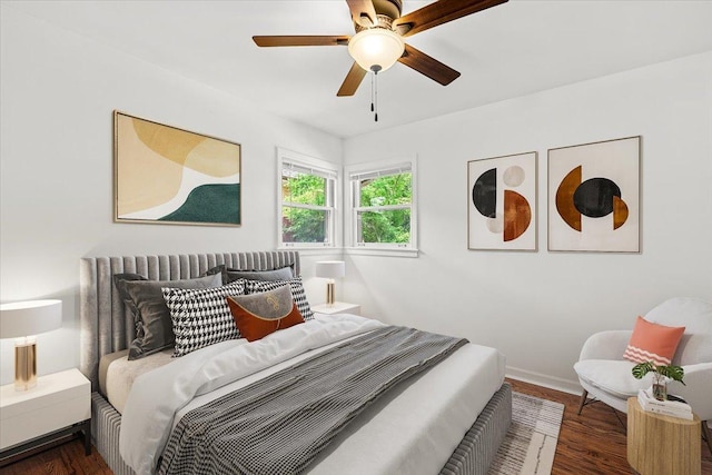 115 S Hale St, Palatine, IL 60067 - bedroom featuring wood finished floors and ceiling fan