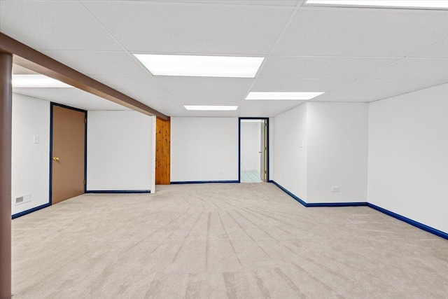 115 S Hale St, Palatine, IL 60067 - carpeted empty room with a paneled ceiling and baseboards