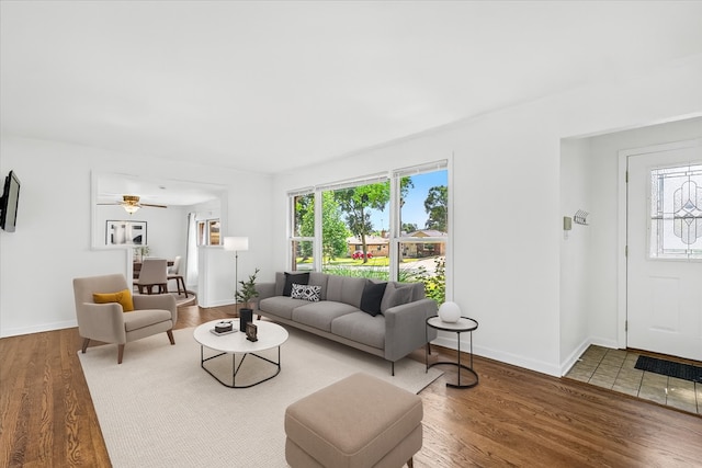 115 S Hale St, Palatine, IL 60067 - living area featuring healthy amount of natural light and wood finished floors